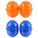 2 Grids Egg Storage Box Camping Picnic Hiking Carrier Egg Holder (Blue)