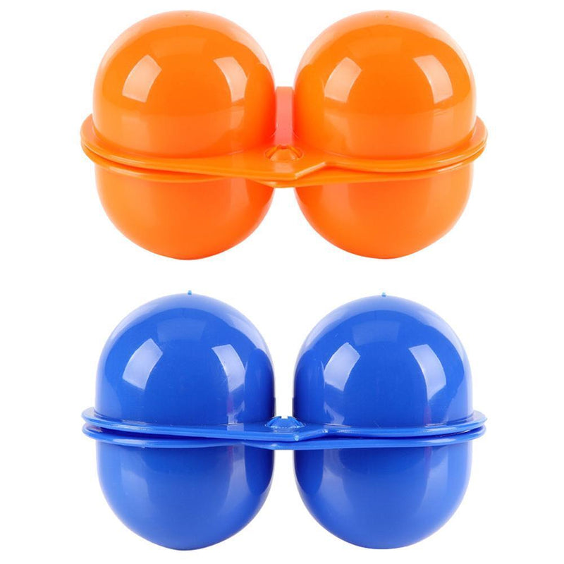 2 Grids Egg Storage Box Camping Picnic Hiking Carrier Egg Holder (Blue)