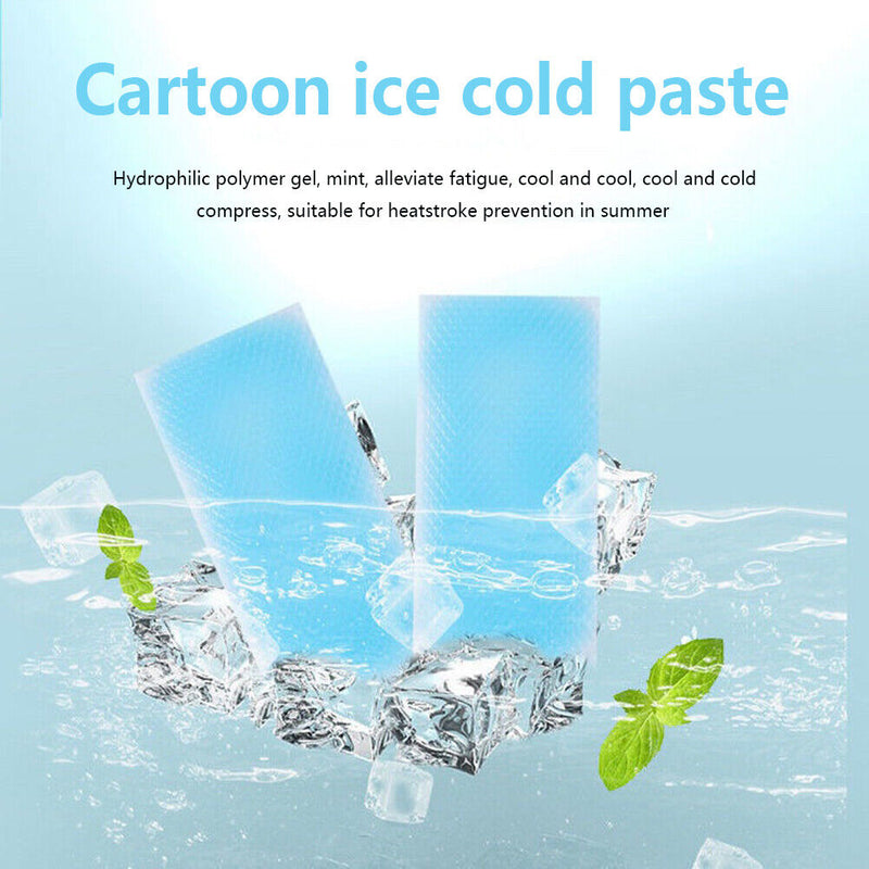 2pcs Cute Ice Cold Paste Cooling Pads Heatstroke Fever Reduction Cooling Stic
