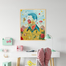 Flower Personification Oil Paint By Numbers DIY Acrylic Painting Home Decoration