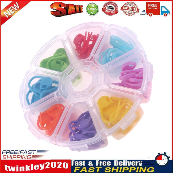 104pcs/Box 8 Colors Knitting Accessories Crochet Locking Stitch Markers Newly
