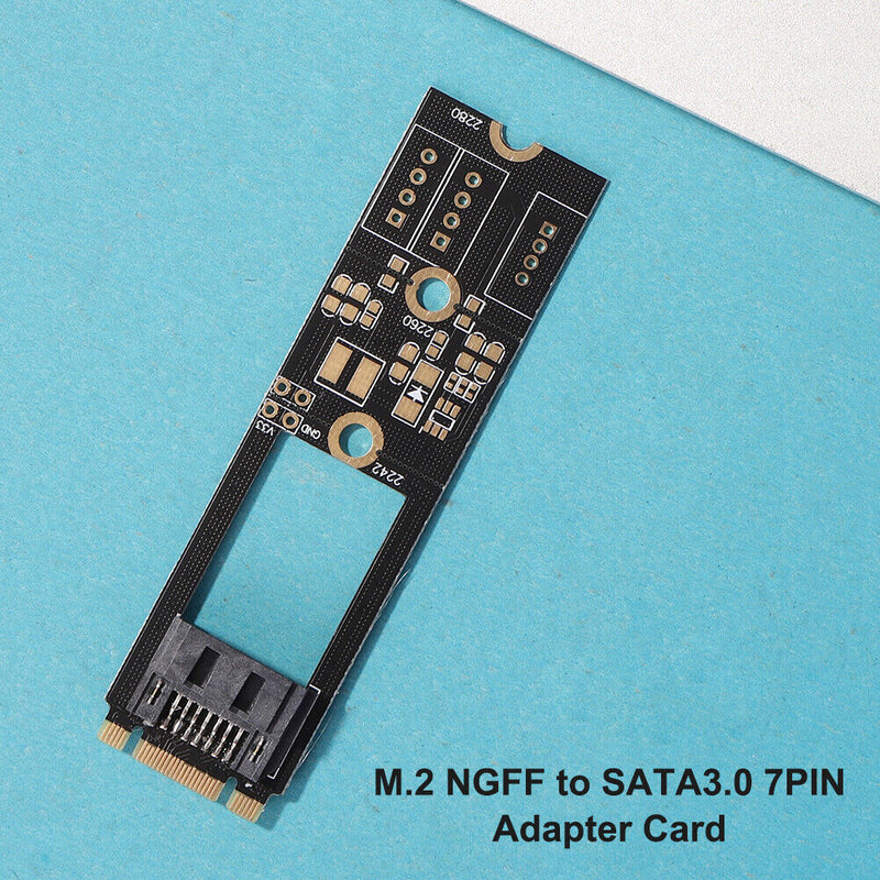 M.2 B-M Key NGFF to SATA3.0 7-Pin Adapter Card for 2242 2260 2280 SDD Connector