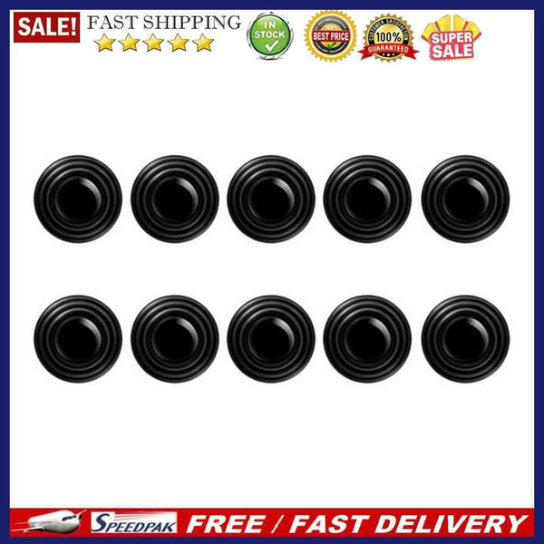 10x Anti-collision Silicone Pad Car Door Closing Anti-shock Buffer Stickers (Bla