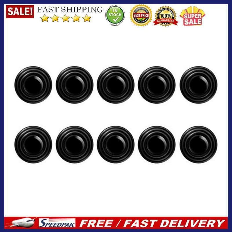 10x Anti-collision Silicone Pad Car Door Closing Anti-shock Buffer Stickers (Bla