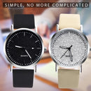 Simple Stylish Women Watch Leather Strap Drill Quartz Wristwatch (Black)