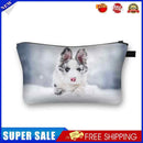 Snow dog Printed Hand Hold Travel Storage Cosmetic Bag Toiletry Bag