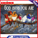 Words Bird Oil Paint By Numbers DIY Drawing Picture Kit for Adults Home Decor