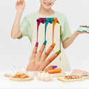 Kitchen Linen Apron Color Nail Polish Painted Party Supply Cleaning Pinafore