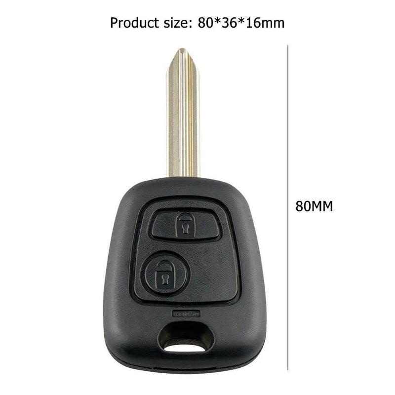 2 Buttons Remote Auto Car Key Fob Case Blank Key Shell for Citroen Saxo Berlingo