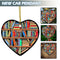 Book Lovers Heart-Shaped Bookshelf Pendant Ornament Christmas Tree Decor x 1Pc#