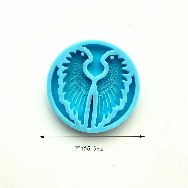 DIY Crafts Handmade Earrings Mold Angel Wings Crystal Epoxy Mold Silicone