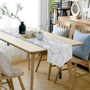 Simple Table Runner Modern Geometric Pattern Linen Tablecloth Tea Table Cover