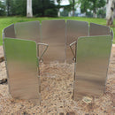 9 Plates Outdoor Wind Shield Camping Gas Stove Wind Protector Screen Aluminum