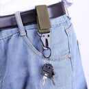 Carabiner Hook Webbing Buckle Nylon Molle Belt Hanging Key Ring(Green) Newly