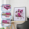 5D DIY Special Shaped Diamond Painting Pink Bird Cross Stitch Embroidery