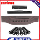 Portable 6-String Guitar Bridge Pins Saddle Nut Set Acoustic Guitar Accessories