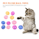 Pet Playing Hollowed Bell Toys Cat Teaser Kitten Scratch Rattle Ball Random