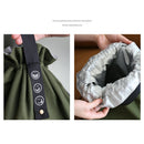 Canvas Insulation Bag Picnic Drawstring Lunch Box Pouch (Military Green) Newly