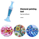 Flower Pot 5D Diamond Painting Point Drill Pen DIY Crafts (w/ Drill Blue) Newly