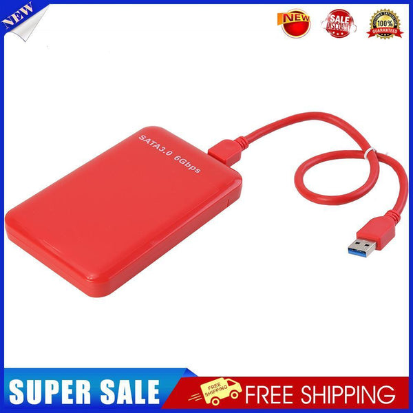 2.5 inch USB3.0 to SATA 3.0 HDD Hard Disk Drive External Case Box (Red)