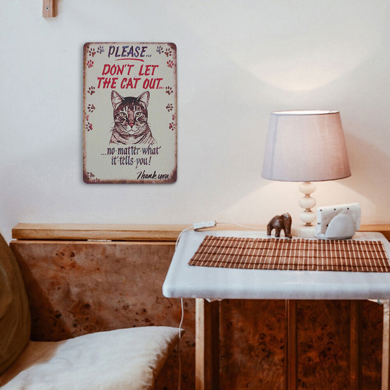Metal Tin Signs Cats Animal Plaque Home Pub Club Decor Wall Iron Art Poster