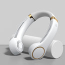 4000mAh Summer Cooling Leafless Personal Handheld Hanging Neck Fan (White)