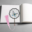Flower Stamped Bookmark DIY Handmade Suzhou Embroidery Tassel Material Kit Craft