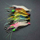 7pcs/set Luminous Fishing Lure Bait Artificial Shrimp Soft Hooks R4Q4 A8P9 T6K4