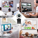1080P HD 2MP Webcam Light Built-in Microphone USB Web Camera for PC Live Steam
