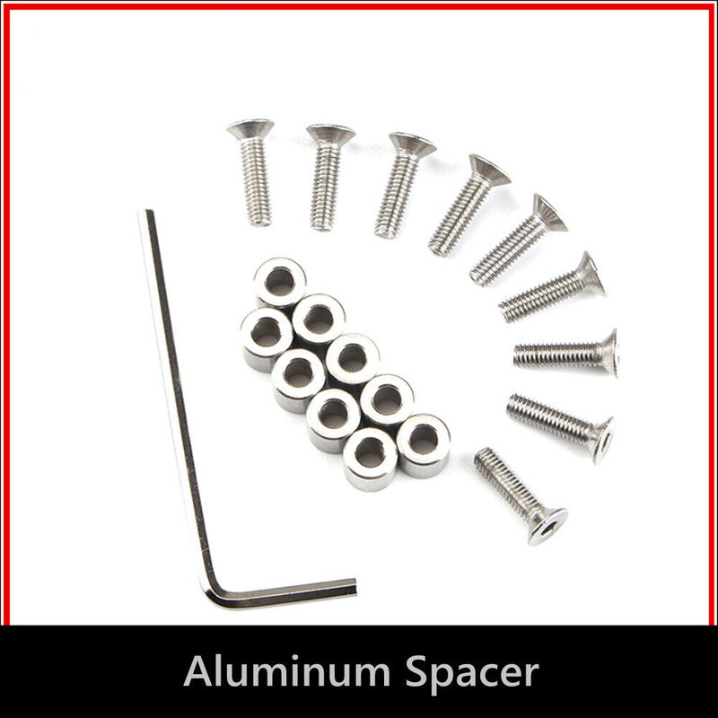 1Set /9pcs 6x6x3mm Aluminum Spacer With 9pcs M3 Screws And Wrench As Gift
