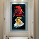 Two Fish Oil Paint By Numbers DIY Canvas Wall Art Picture Craft Home Decoration