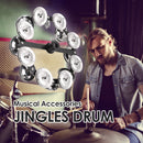 Drum Cymbals Hi Hat Tambourine Bells with Row Jingles Percussion Kids Music