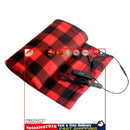 Electric Car Blanket Heated Fleece Travel Throw with Timer (Black Red) Newly
