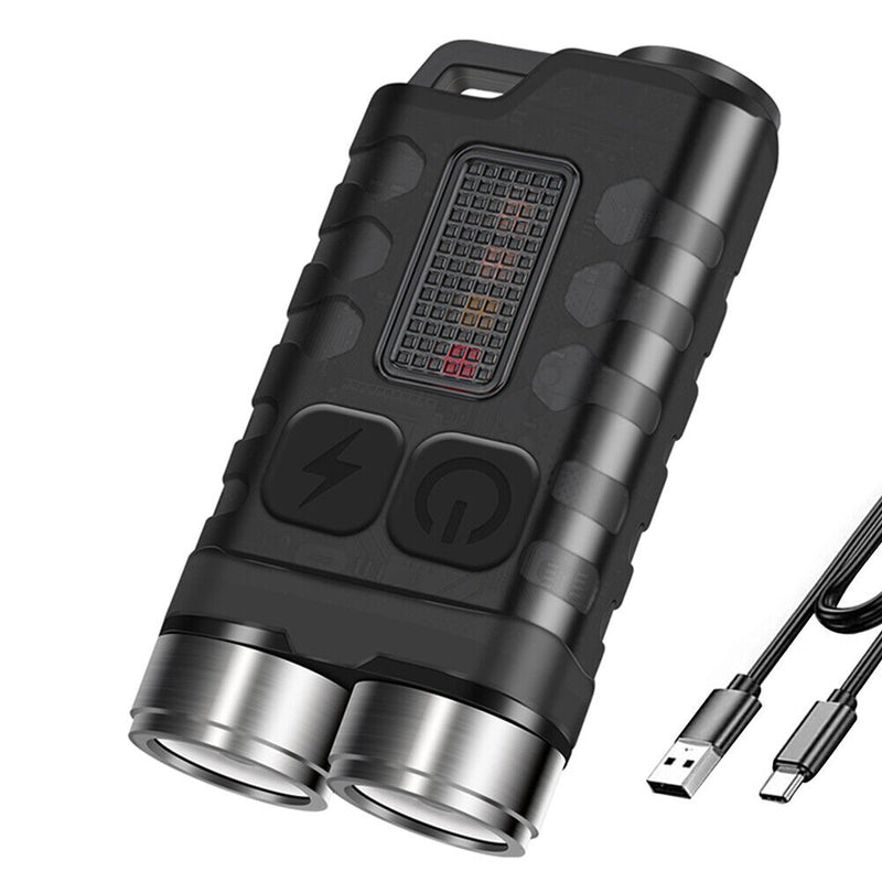 XPG LED Work Lights Keychain Flashlight Portable USB Rechargeable Camping Lamps