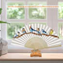 Paint By Number Kit DIY Bird on Branch Folding Fan Hand Painted Oil Picture