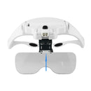 Jeweler Magnifier Bright With 5 Lens Magnifying Glass LED Light Head Loupe