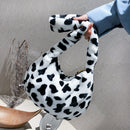 Fluffy Plush Large Capacity Shoulder Bags Crossbody Handbags Messenger Bag