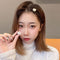 Women Girls Milk White Color Slid Clip Hairpin Hair Accessories Barrettes