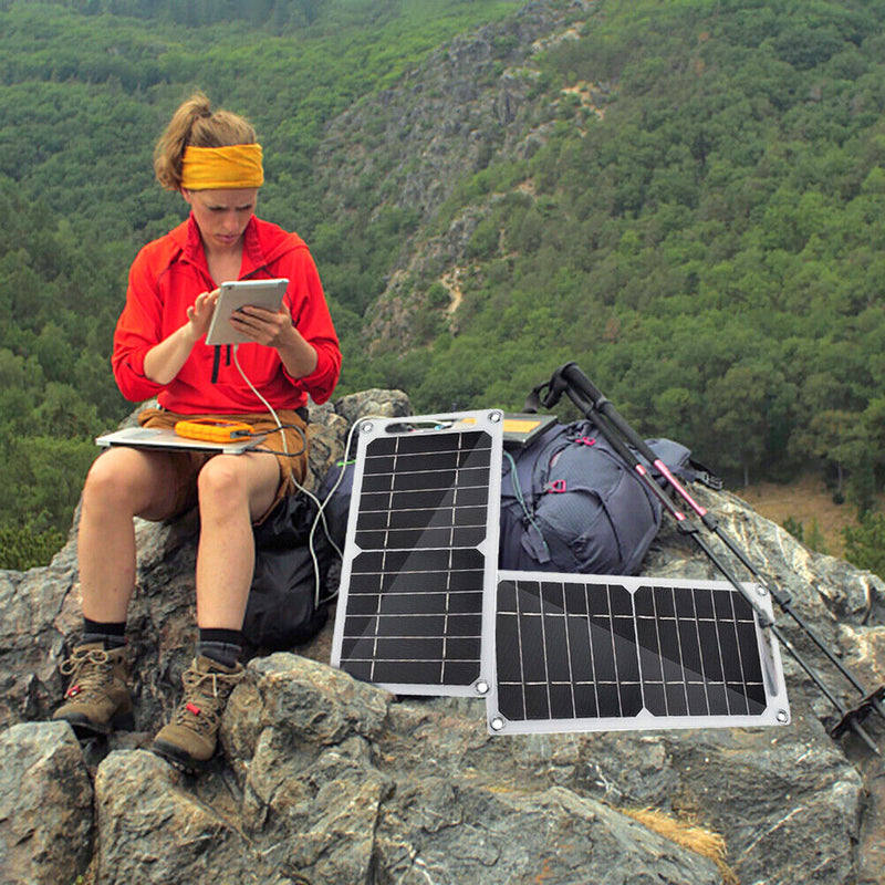 USB Solar Panel Outdoor 6W 5V Travel Solar Charger Generator Power Bank Newly
