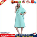Water Absorb Quick Dry Hooded Changing Robe Beach Swimming Cloaks (Green) Newly