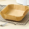 50pcs Air Fryer Disposable Paper Liner Mat Square Steamer Basket (Beige)*2