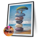 5D DIY Full Drill Diamond Painting Sea View Cross Stitch Mosaic Craft Kit Dec
