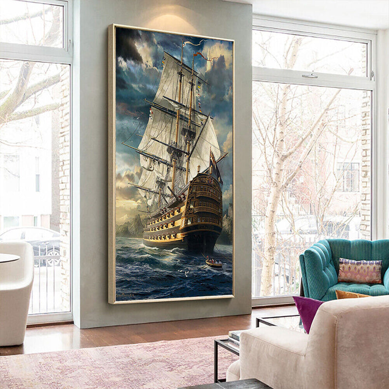 5D Diamond Embroidery Sea Sailboat Mosaic Home Decor Drawing for Wall Gifts