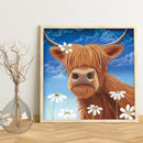 Full Cross Stitch Eco-cotton Thread 11CT DIY Handmade Art Stamped Cattle Kit