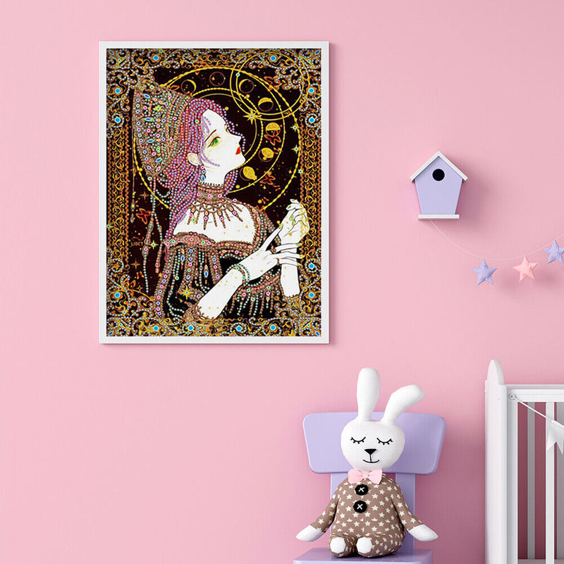 Divination Girl DIY Part Drill Special-shaped Diamond Painting Mosaic Kit