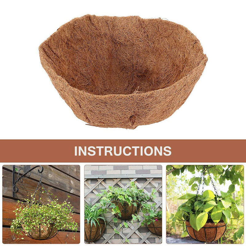 25/30/35cm Hanging Coconut Flower Pot Basketball Liners Garden Planter Palm Cushion