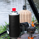 Gas Tank Protective Cover PU Outdoor Camp Fuel Cylinder Storage Bag (Black)