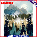 Full Embroidery 3 Strands 11CT Mountain Forest Stamped DIY Cross Stitch Decor