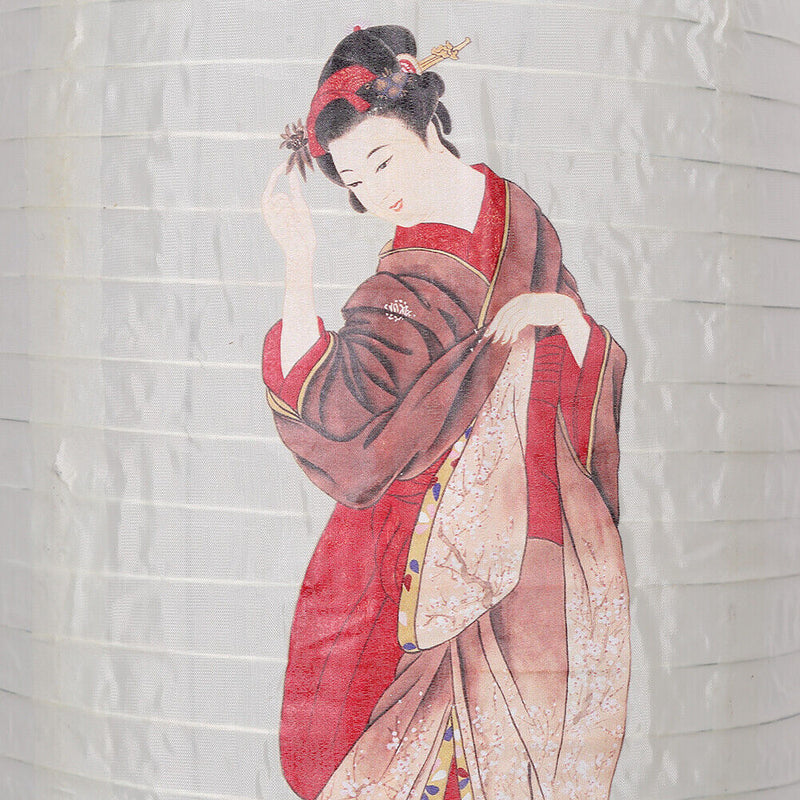 Chinse Ancient Chinese Women Spray Painting Cloth Lantern Pendant Indoor Deco