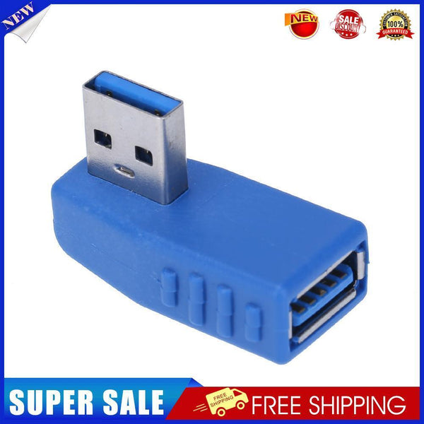 90 Degree USB3.0 Male to USB3.0 Female Adapter Wire Connector(Left)